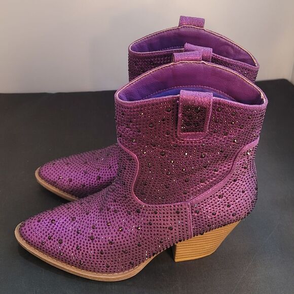 BRAND NEW FOREVER RIVER RHINESTONE WESTERN BOOTIES - Picture 4 of 12